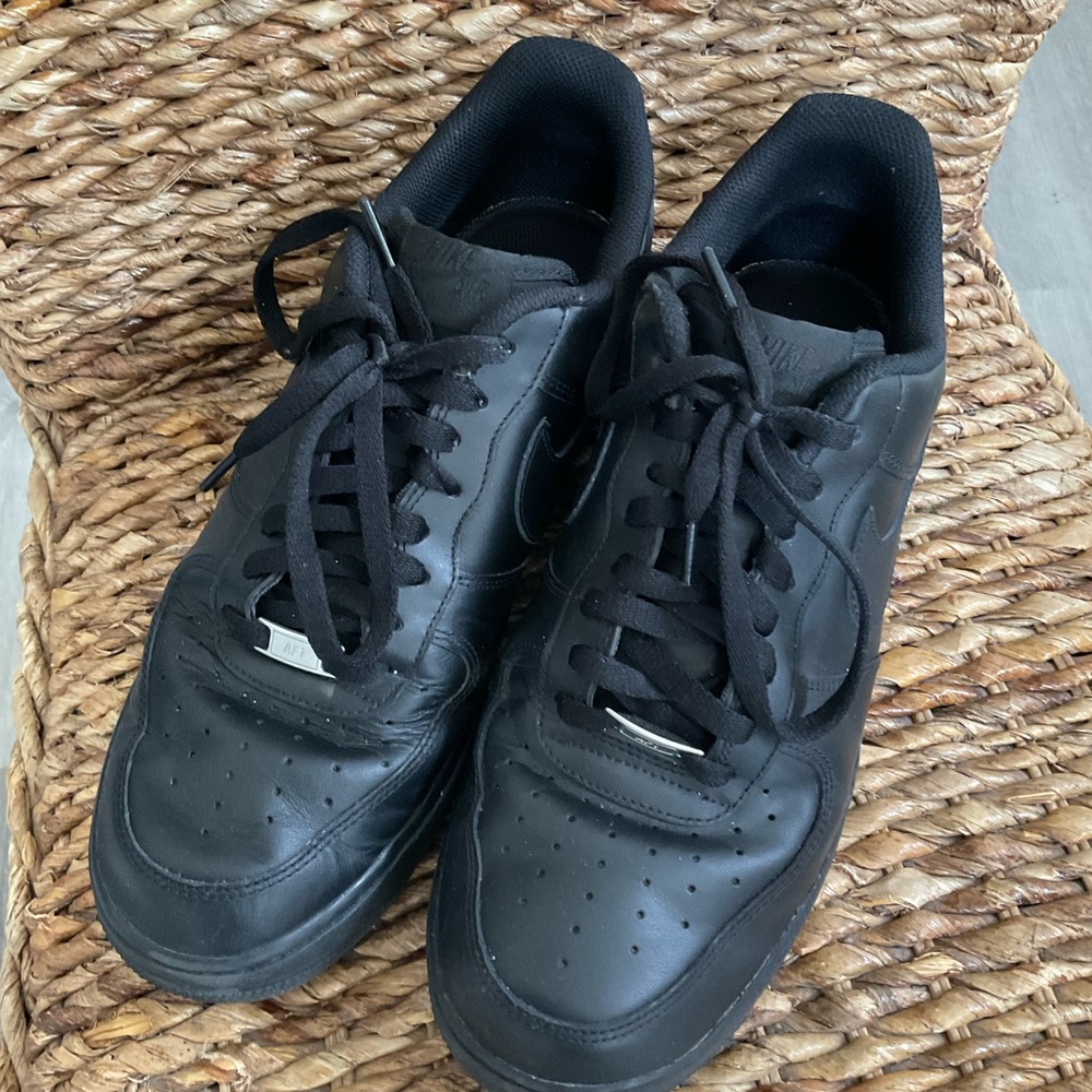 Nike Air Force one black on black low men's sneakers size 12